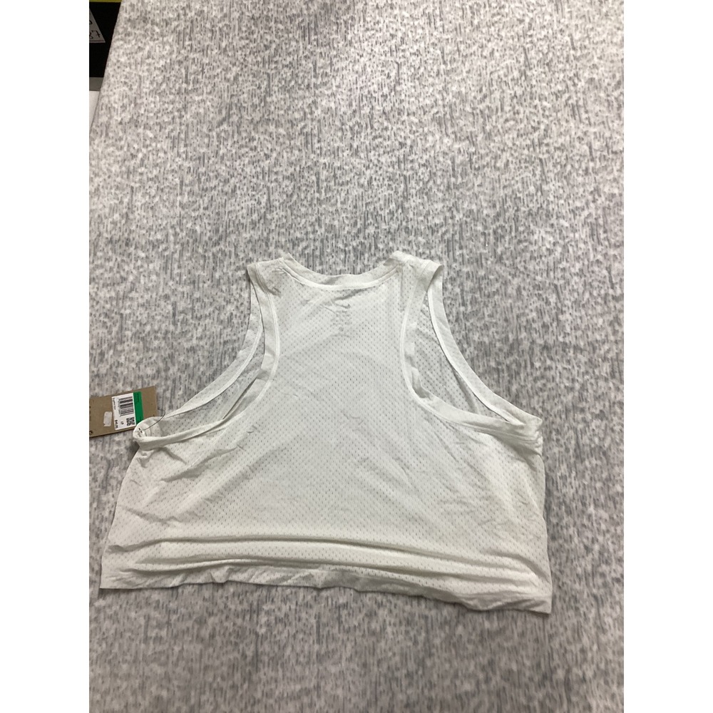 Nike One Dri-FIT Womens Mesh Cropped Tank Top White FN4112-100 XL NEW - Picture 5 of 5